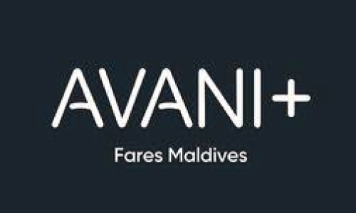 AVANI+ logo with the words 'Fares Maldives' beneath, on a dark navy background.