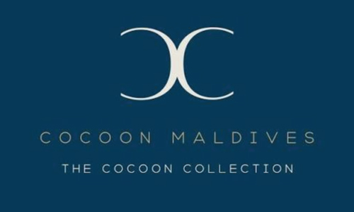 Cocoon Maldives logo with the words 'COCOON MALDIVES' and 'THE COCOON COLLECTION' on a dark blue background.