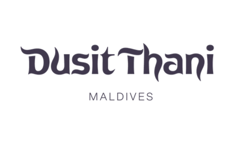Dusit Thani Maldives logo (stylized brand name with 'MALDIVES' underneath)