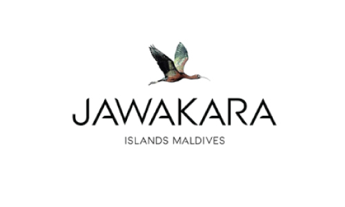 Jawakara Islands Maldives logo: a colorful bird in flight above the word JAWAKARA with ISLANDS MALDIVES text.